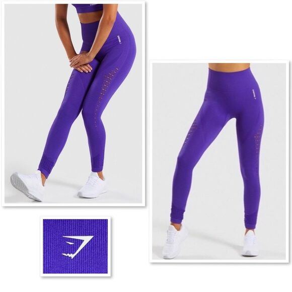 Gymshark Energy High Rise Seamless Purple Full Length
Legging Pants Perforated S - Picture 5 of 15